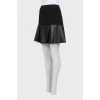 Combined black mini skirt