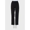 Two-tone elasticated trousers