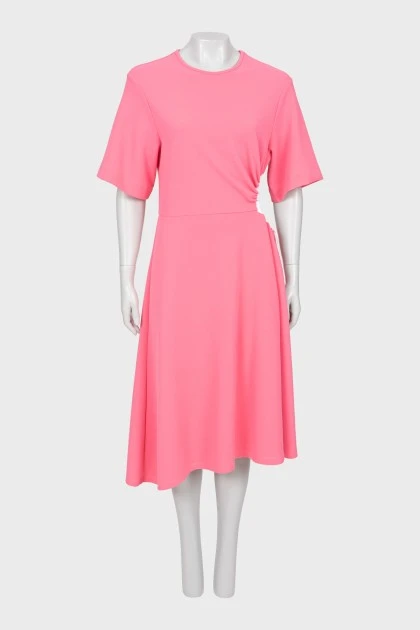 Pink dress with side draping