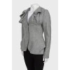 Wool jacket with ruffles