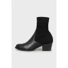 Pointed toe combination boots