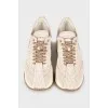 Perforated suede sneakers