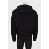 Men's black printed hoodie