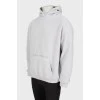 Men's light gray hoodie