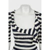 Striped top with 3/4 sleeves
