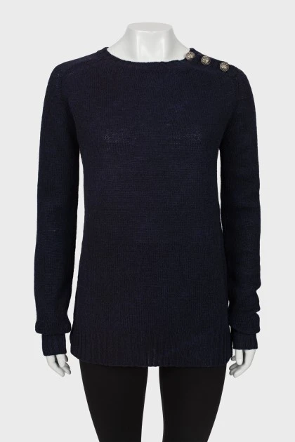 Dark blue wool sweater
