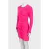 Pink dress with draping