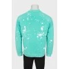 Men's sweatshirt with stain effect