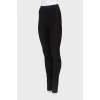 Suede trousers body-con shape