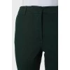 Dark green classic trousers 
