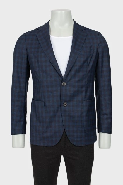 Men's jacket in checkered print