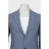Men's checkered wool jacket