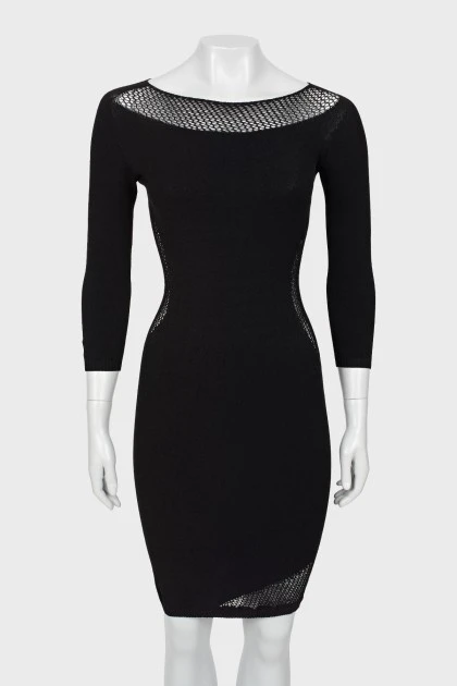 Black dress with a pattern on the back