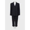 Navy blue suit with trousers