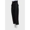 High-waisted wool culottes