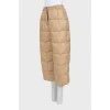 Quilted beige trousers