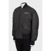 Insulated bomber jacket with brand logo