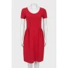 Red short sleeve dress
