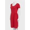 Red short sleeve dress