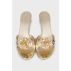 Gold embellished sandals