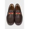 Men's loafers with gold hardware