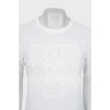 White sweater with brand logo