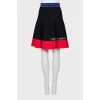 Mixed color skirt with logo