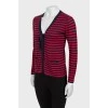 Striped silk jumper