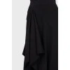 Black skirt with asymmetrical hem