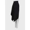 Black skirt with asymmetrical hem