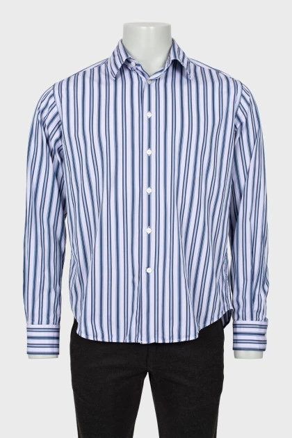 Men's mixed color striped shirt