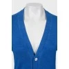 Blue cashmere and silk cardigan