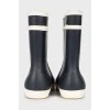 Rubber black and white boots