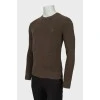 Men's knitted jumper with brand logo
