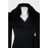 Black wrap coat
