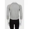 Gray pullover with 3\4 sleeves