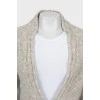 Cardigan with beaded embroidery on the back