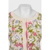 Floral cropped cardigan