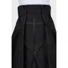 Black skirt with translucent inserts