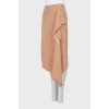 Straight skirt with frill