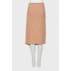 Straight skirt with frill