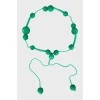 Green necklace with sequins