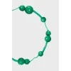 Green necklace with sequins