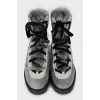 Insulated lace-up boots