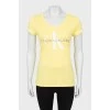 Yellow T-shirt with tag