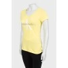 Yellow T-shirt with tag