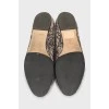 Patterned leather ballerinas