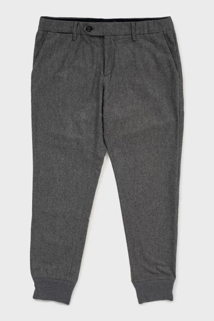 Men's gray wool trousers