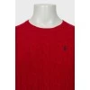 Men's wool sweater with brand logo