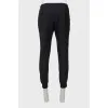 Men's wool trousers with elastic